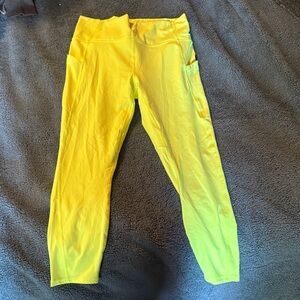 Fabletics Pure Luxe Neon Yellow Active Leggings